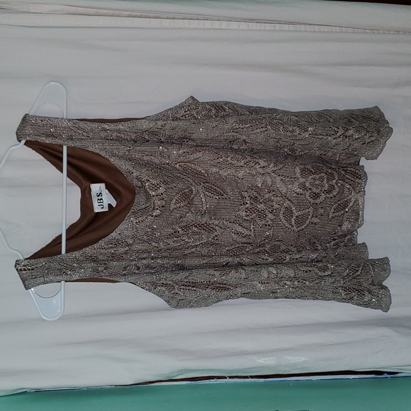 Vintage Tops Vintage 9s Y2k Metallic Gold Lace Tank Top Poshmark — free download